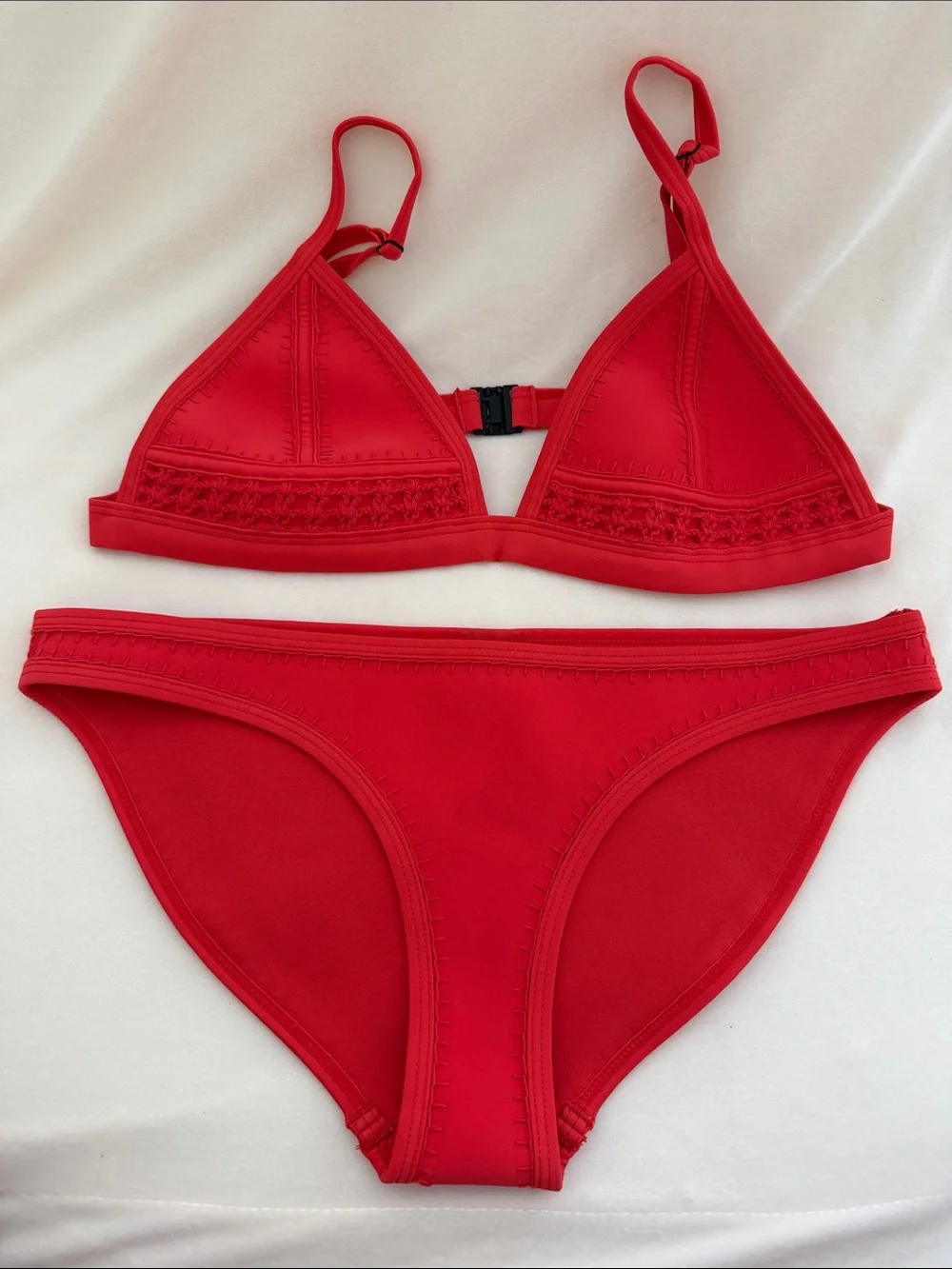 triangl swimwear Red Triangle Bikini Set